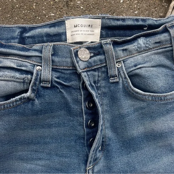 McGuire Distressed Ankle Crop Jeans Size 26 Ankle & Cropped